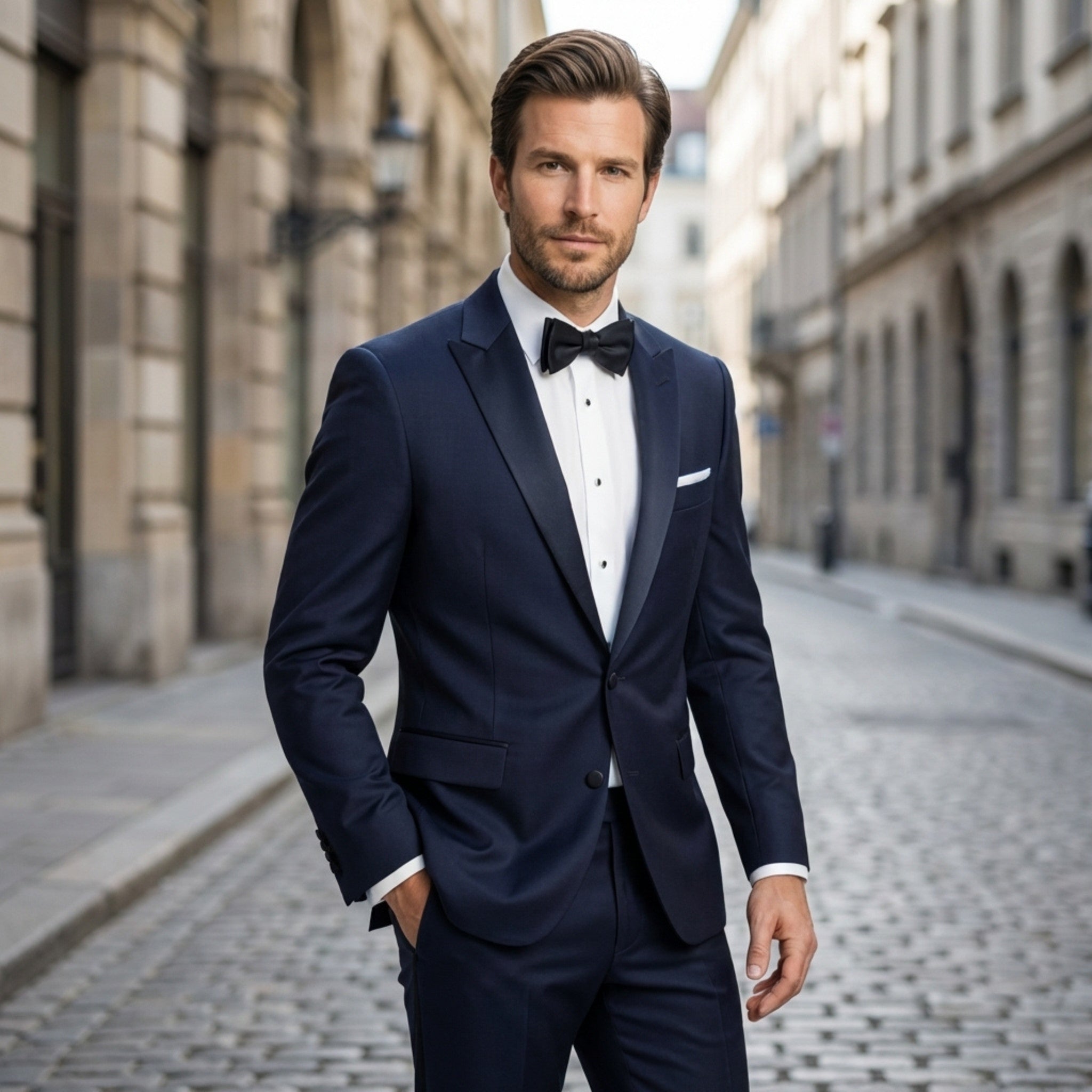 Men’s Single Breasted Suit Set – One Button Peak Lapel