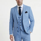 Men’s Standard Fit 3-Piece Suit – Single Breasted One Button Wedding Formal Party