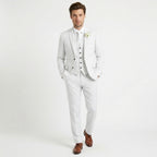 Men’s Formal Notch Tailored Fit Suit – Single Breasted One Button Wedding Party
