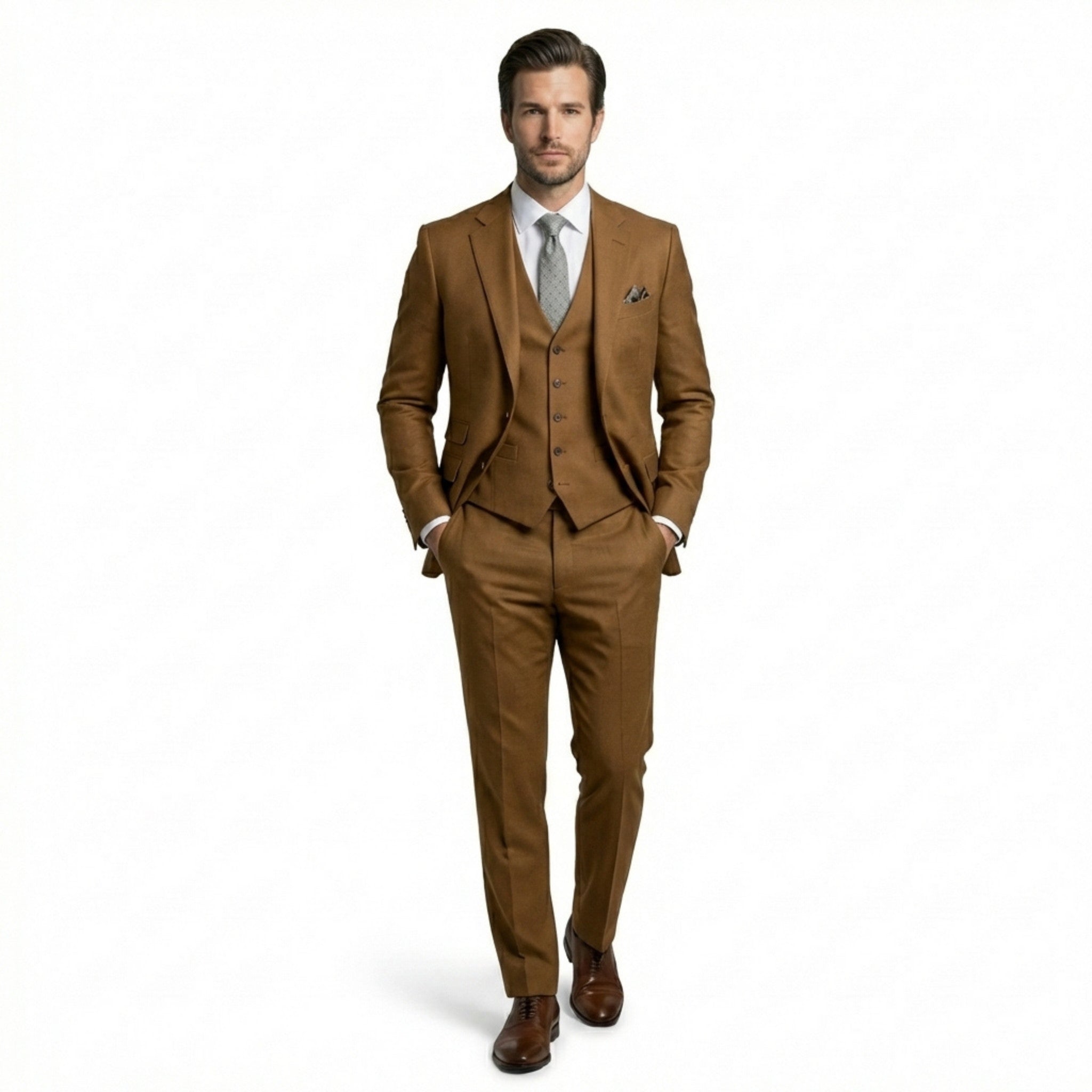 Men’s Single Breasted Suit Set – Tailored Notch Lapel