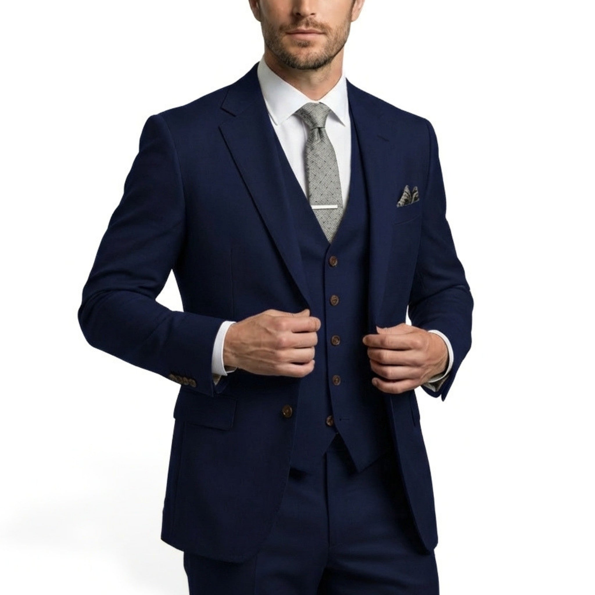 Men’s Single Breasted Suit Set – Tailored Notch Lapel