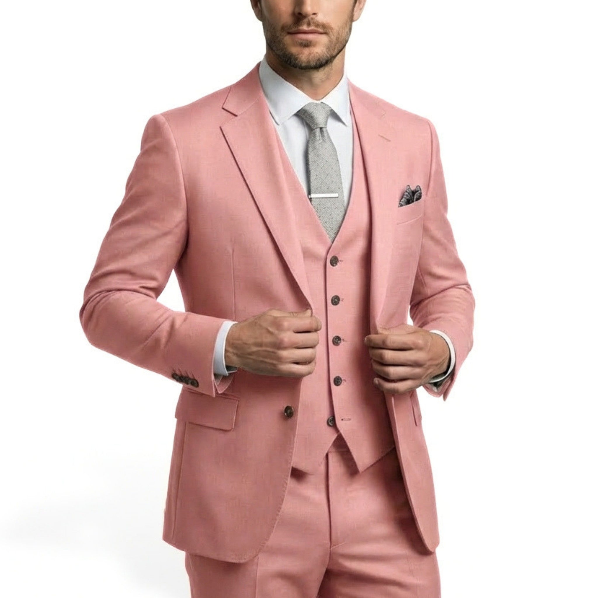 Men’s Single Breasted Suit Set – Tailored Notch Lapel