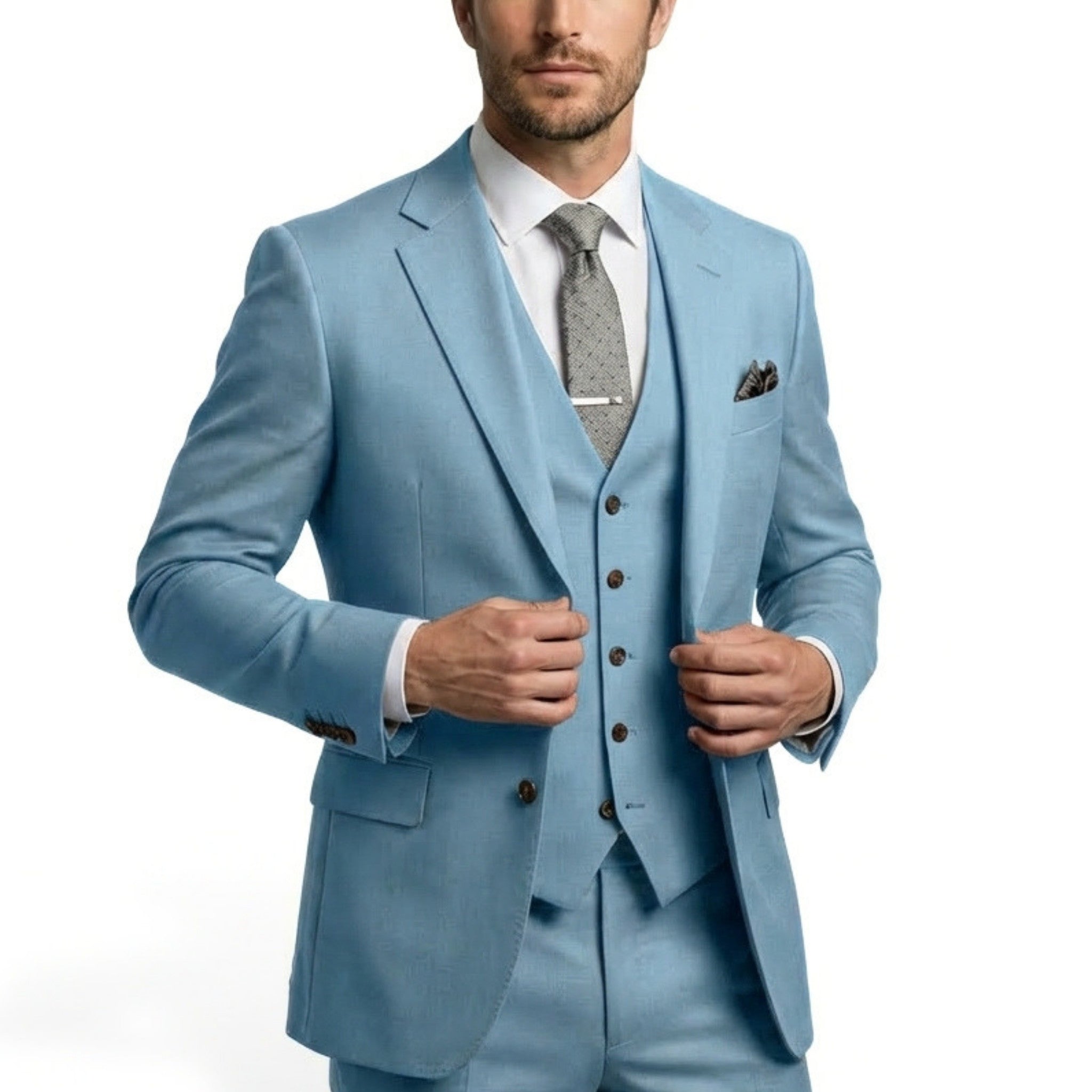 Men’s Single Breasted Suit Set – Tailored Notch Lapel