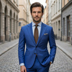 Men’s Single Breasted Suit Set – Tailored Two Button Notch Lapel