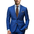 Men’s Single Breasted Suit Set – Tailored Two Button Notch Lapel