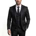 Men’s Single Breasted Suit Set – Tailored Two Button Patterned