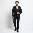 Men’s Single Breasted Suit Set – Tailored Two Button Patterned