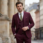 Men’s Tailored Fit 3-Piece Suit – Single Breasted Two Buttons