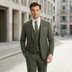 Men’s Tailored Fit 3-Piece Suit – Single Breasted Two Buttons