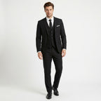 Men’s Tailored Fit 3-Piece Suit – Single Breasted Two Buttons Notch Lapel