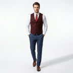Men’s Single Breasted Vest – Tailored Multi Button V Neck