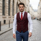 Men’s Single Breasted Vest – Tailored Multi Button V Neck