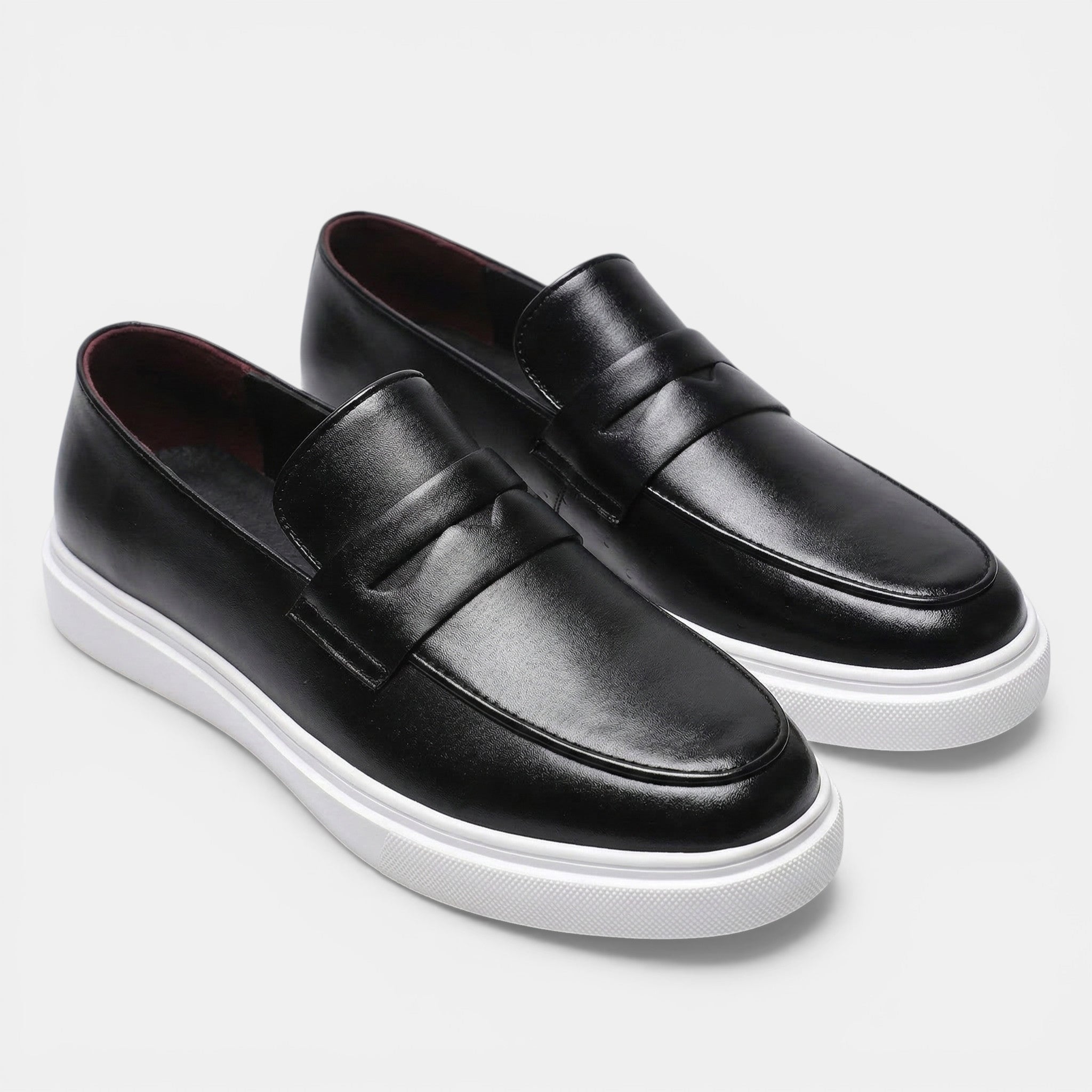 Men’s Slip-On Loafer Shoes – Round Toe Low Top Design