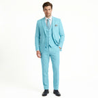 Men’s Tailored Fit 3-Piece Suit – Single Breasted One Button Wedding
