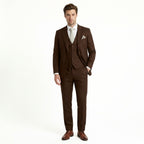 Men’s Tailored Fit 3-Piece Suit – Single Breasted One Button Wedding