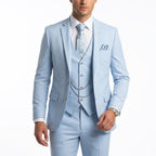 Men’s Tailored Fit 3-Piece Suit – Single Breasted Two Buttons Wedding