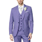 Men’s Formal Notch Tailored Fit Suit – Single Breasted One Button Wedding Party