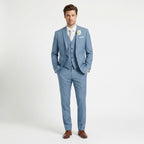 Men’s Formal Notch Tailored Fit Suit – Single Breasted One Button Wedding Party