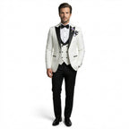 Men’s Tailored Single Breasted Suit Set – One Button Three Piece