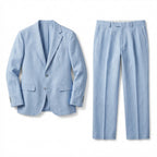 Men’s Tailored Single Breasted Suit Set – Linen Blend