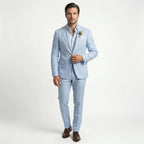 Men’s Tailored Single Breasted Suit Set – Linen Blend