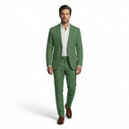 Men’s Tailored Single Breasted Suit Set – Linen Look
