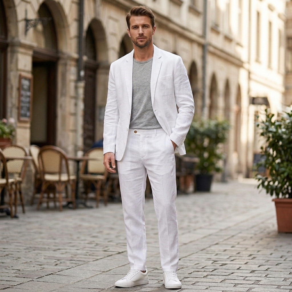 Men’s Two-Piece Casual Suit – Notch Lapel Design