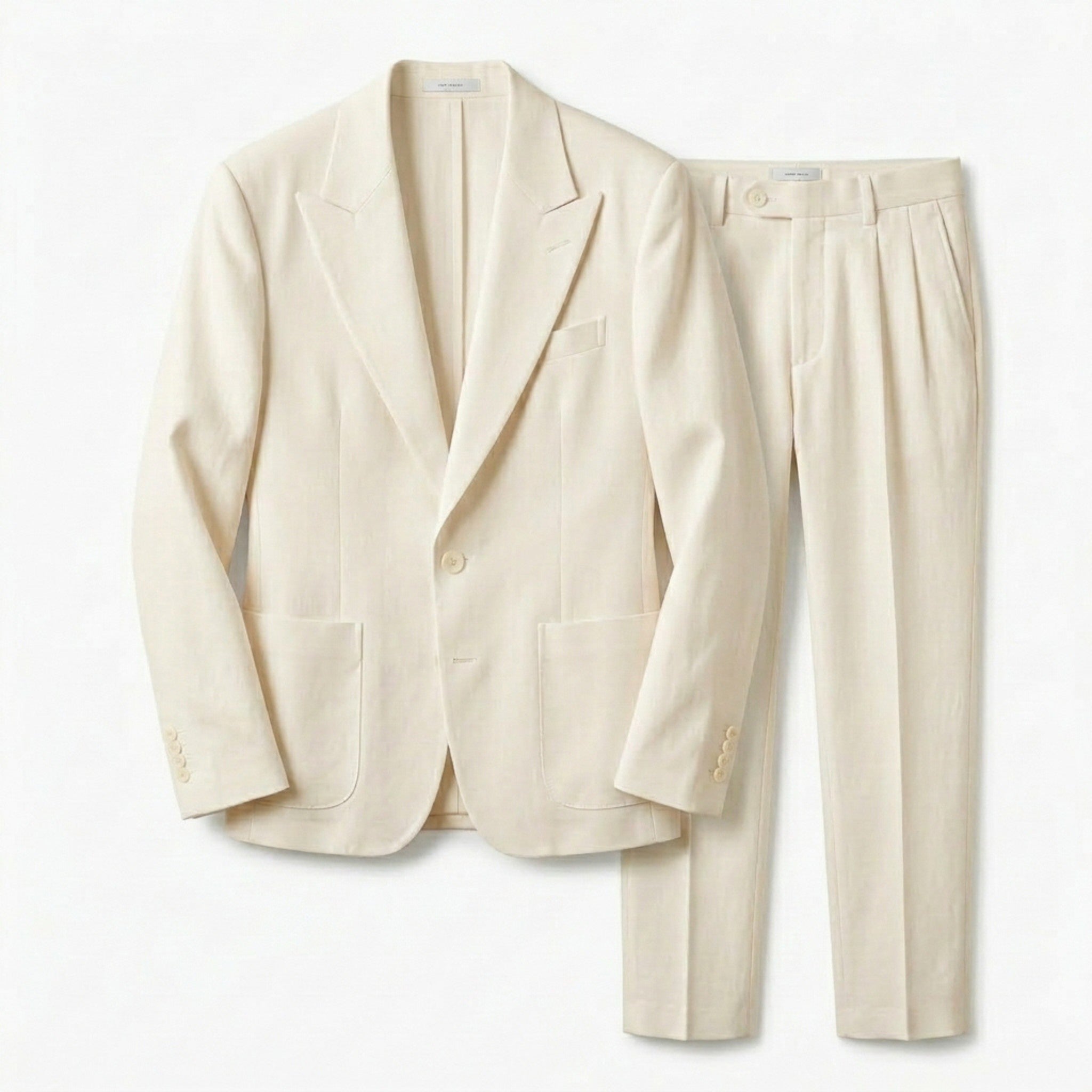 Men’s Two-Piece Suit Set – Peak Lapel Design