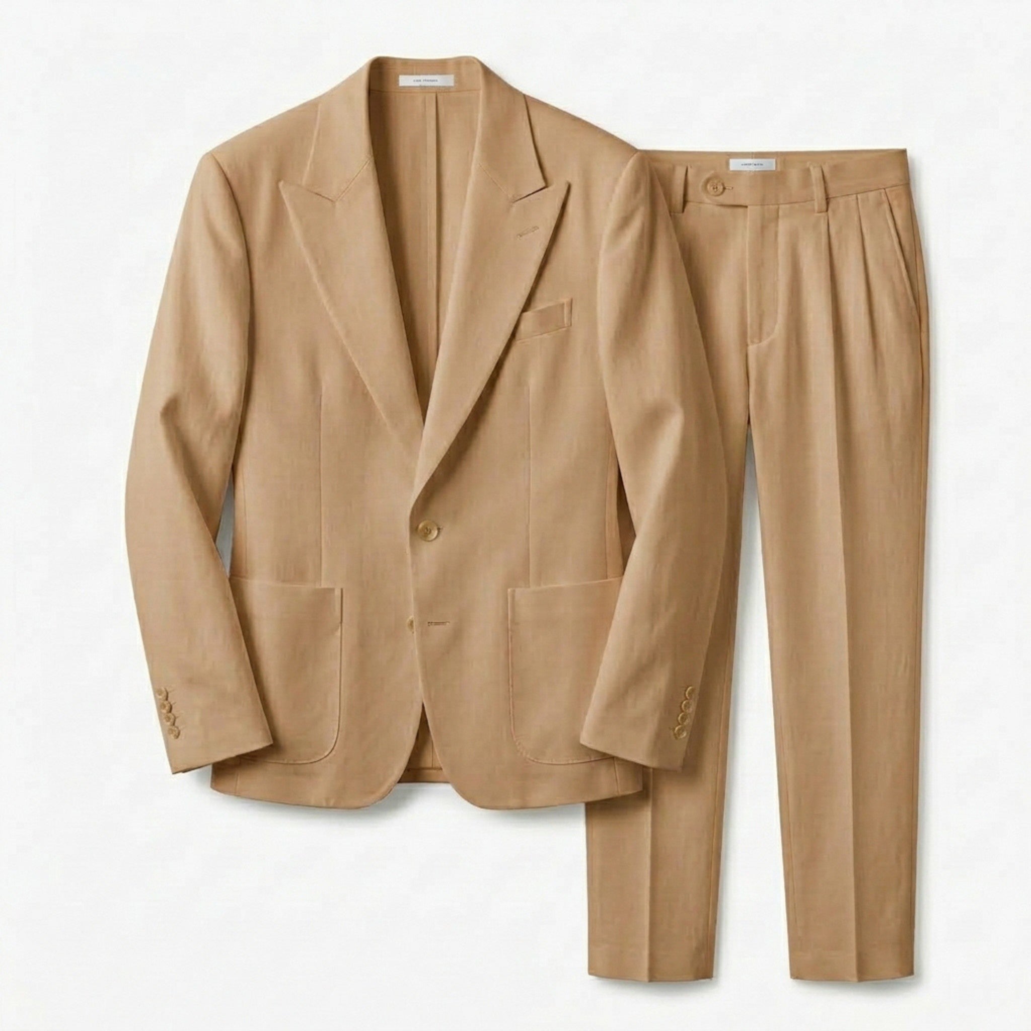 Men’s Two-Piece Suit Set – Peak Lapel Design