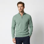 Men’s Zip Neck Sweater – Long Sleeve Slim Fit Pullover
