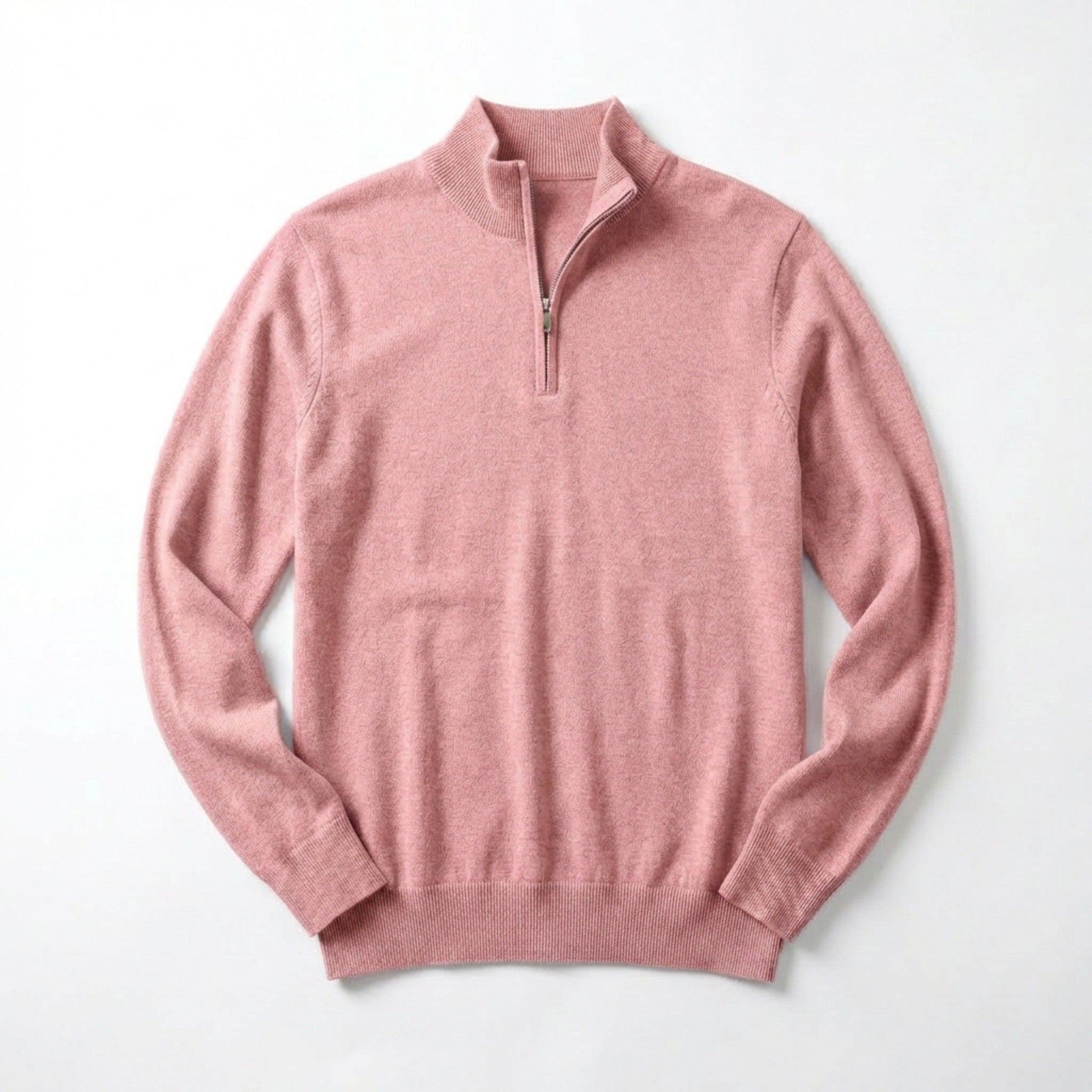Men’s Zip Neck Sweater – Long Sleeve Slim Fit Pullover