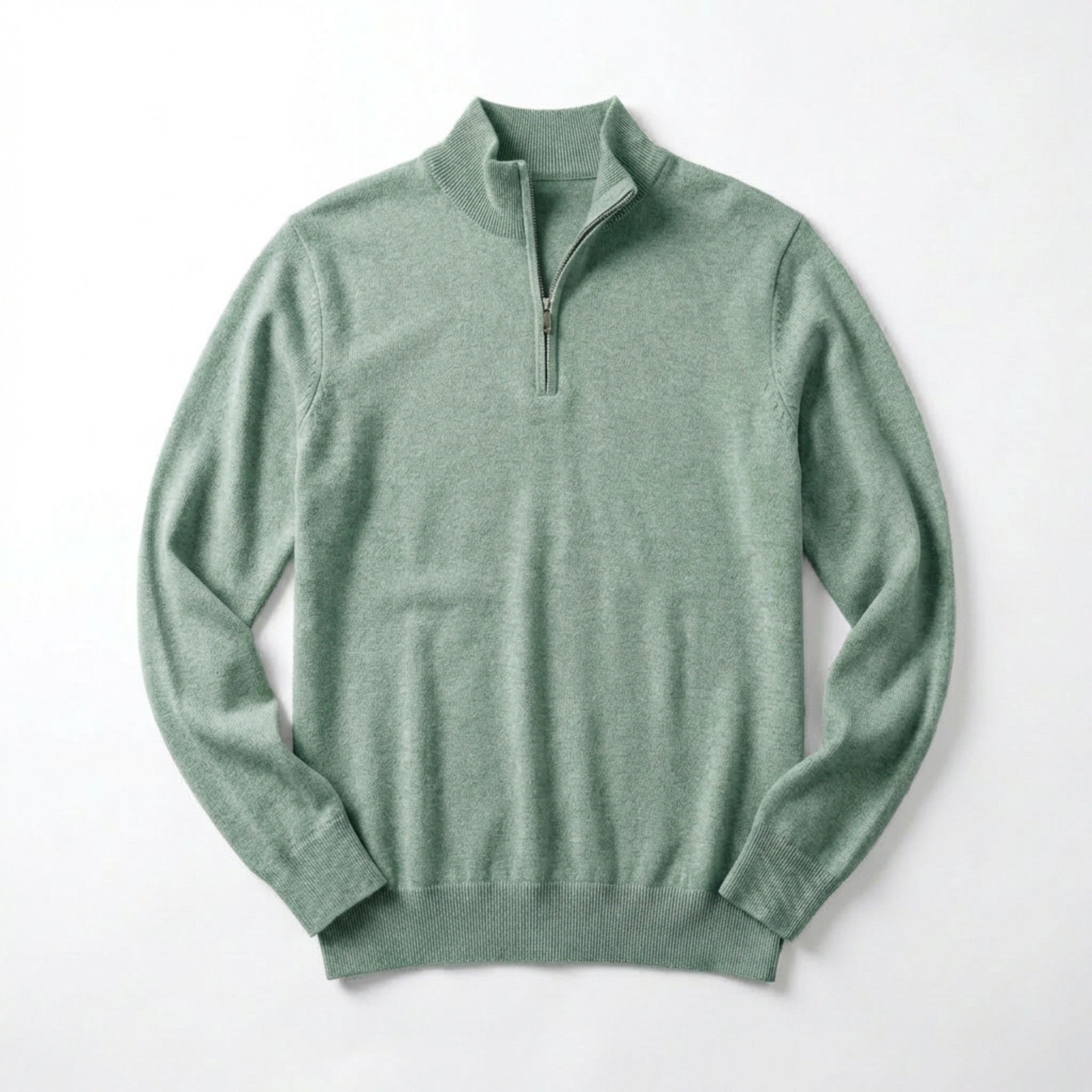 Men’s Zip Neck Sweater – Long Sleeve Slim Fit Pullover