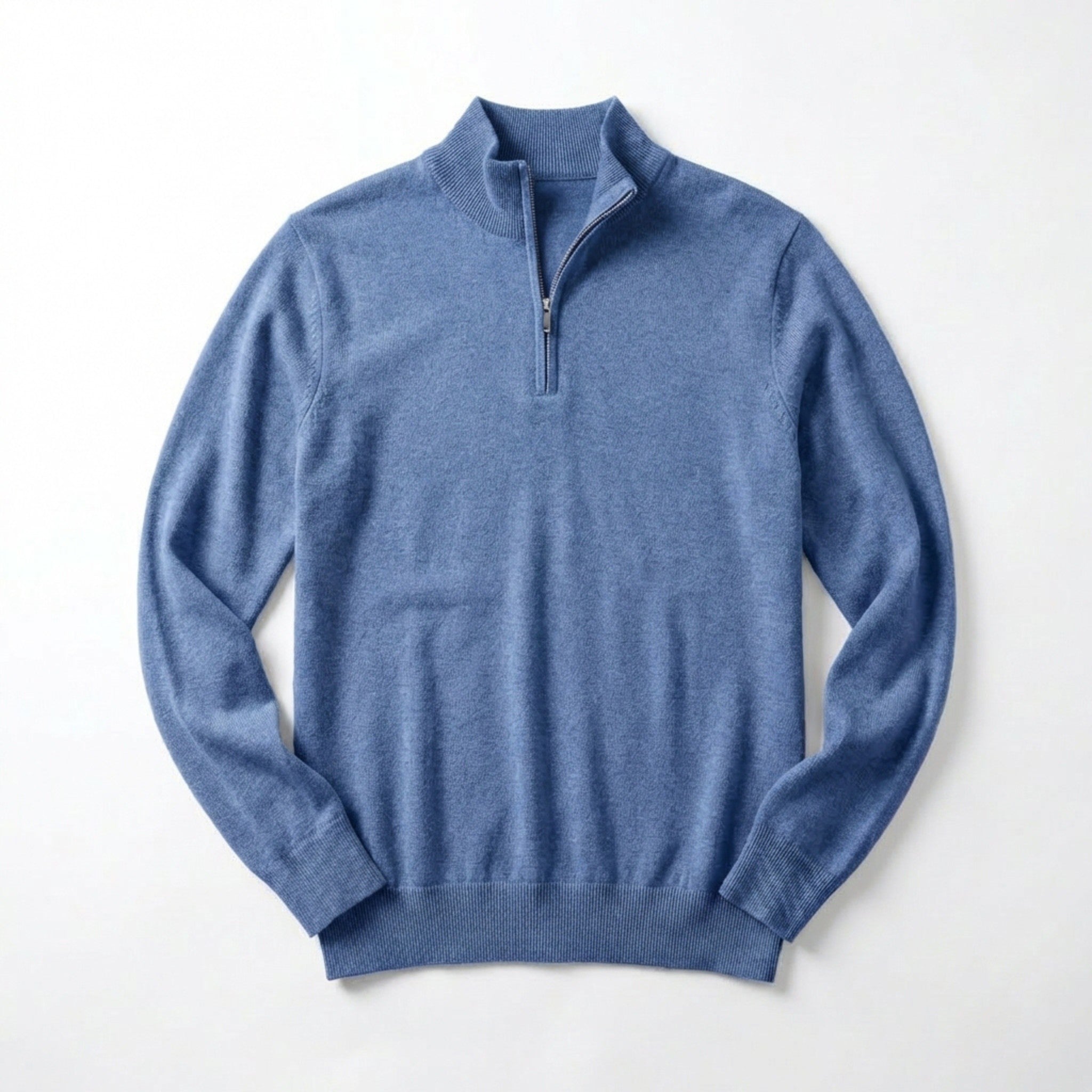 Men’s Zip Neck Sweater – Long Sleeve Slim Fit Pullover