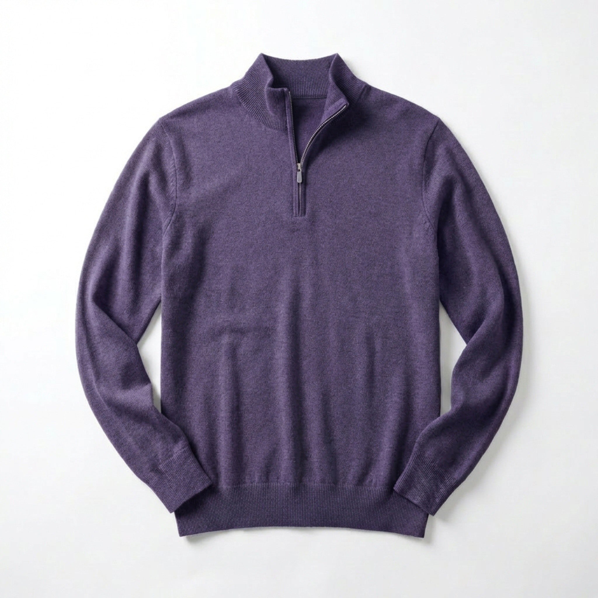 Men’s Zip Neck Sweater – Long Sleeve Slim Fit Pullover