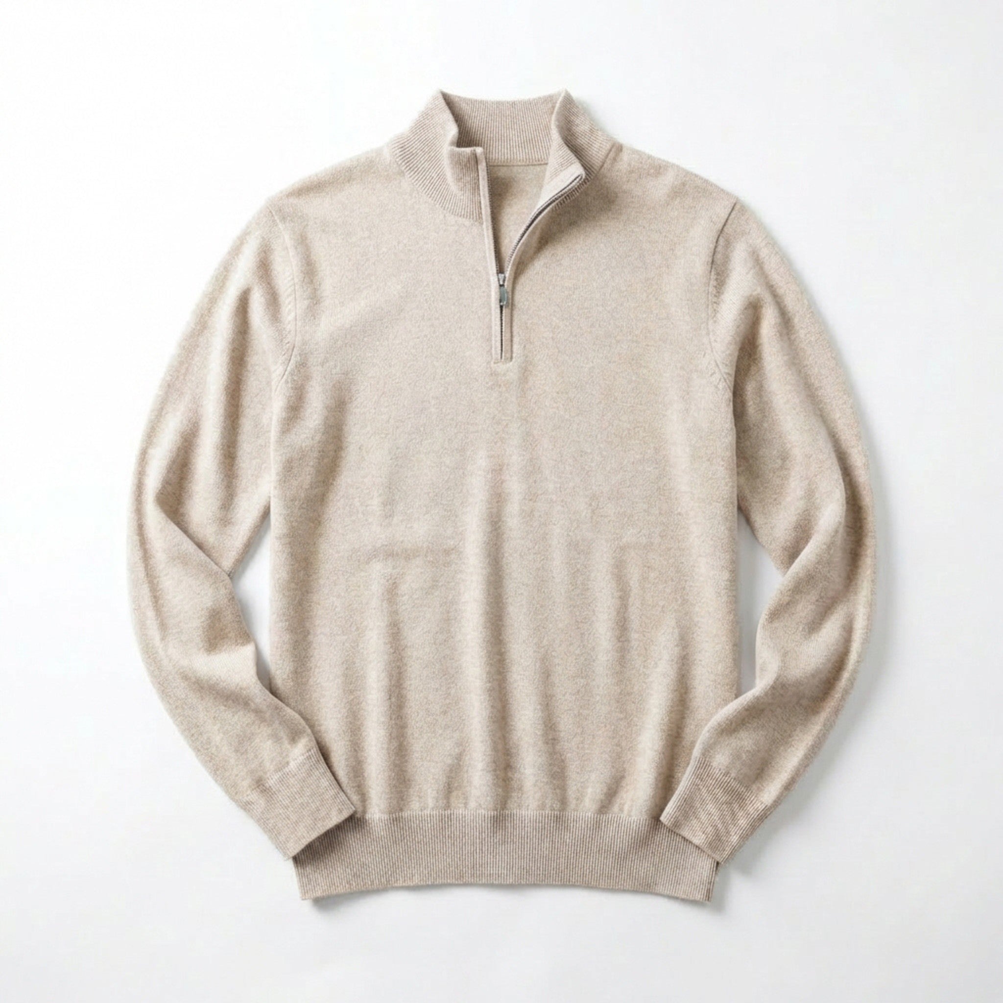 Men’s Zip Neck Sweater – Long Sleeve Slim Fit Pullover