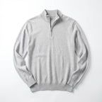Men’s Zip Neck Sweater – Long Sleeve Slim Fit Pullover