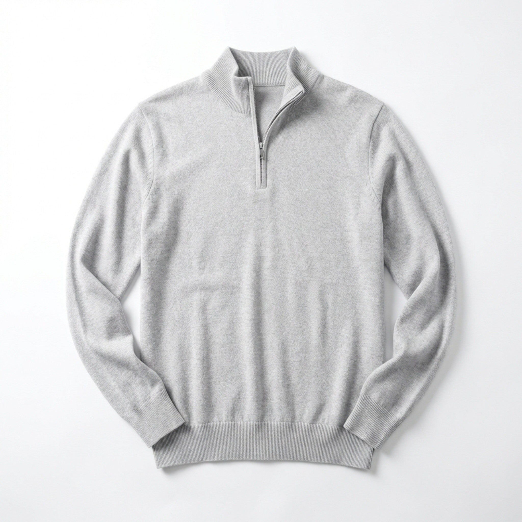 Men’s Zip Neck Sweater – Long Sleeve Slim Fit Pullover