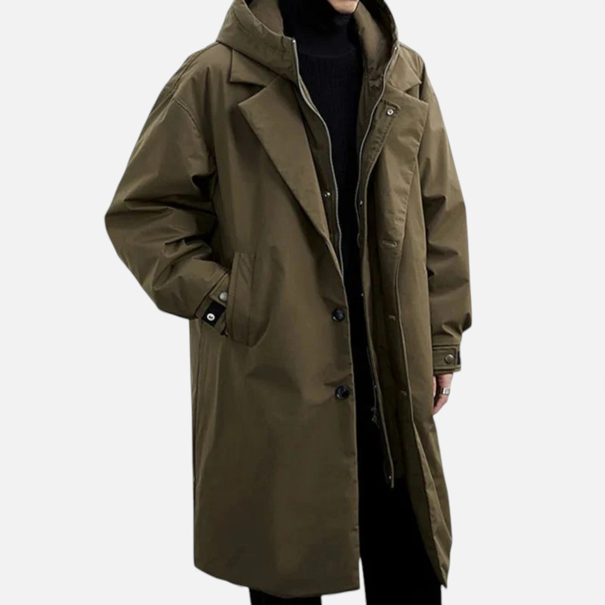 Aveline the Label | Men’s Waterproof Puffer Trench Coat