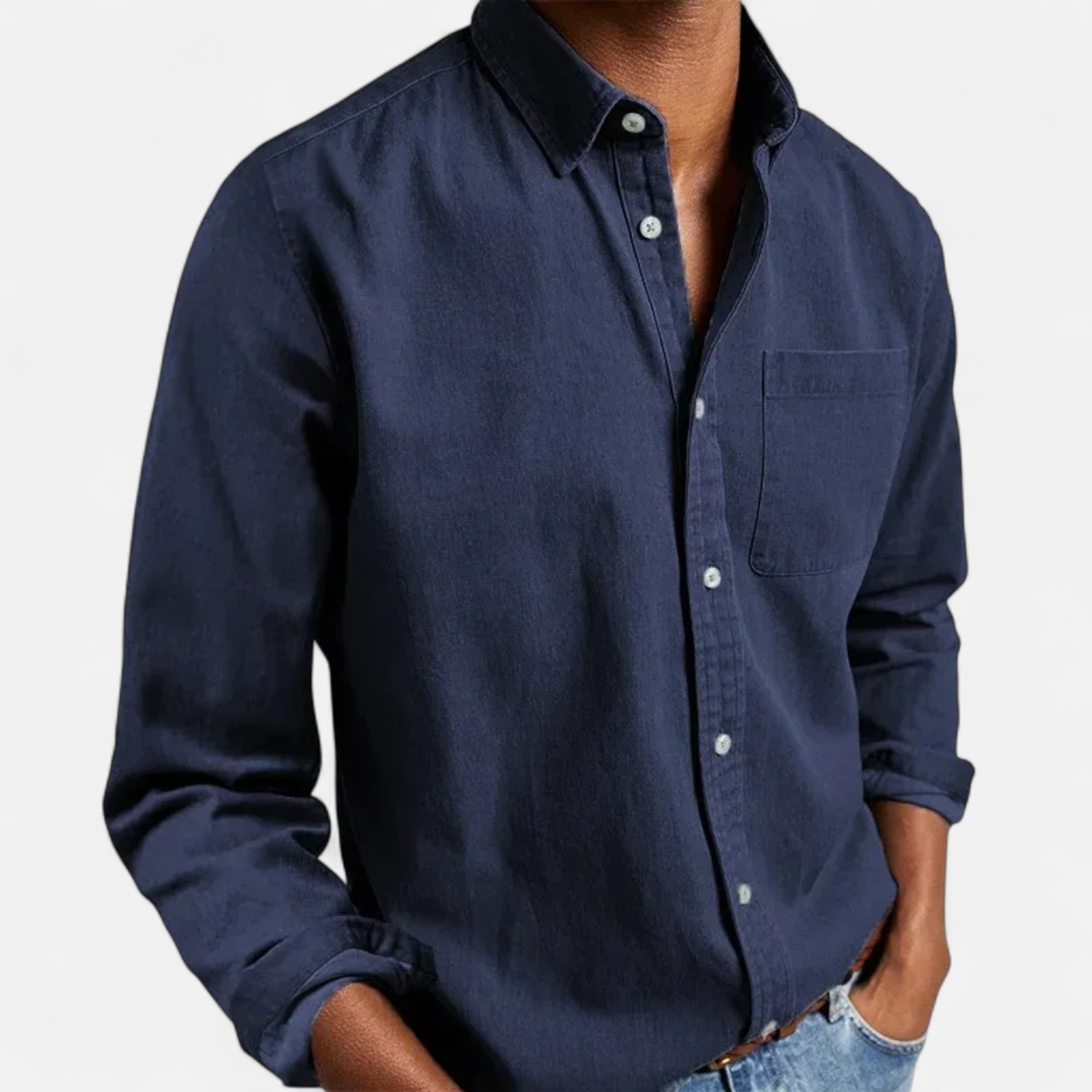 Aveline the Label | Men’s Solid Long-Sleeve Shirt