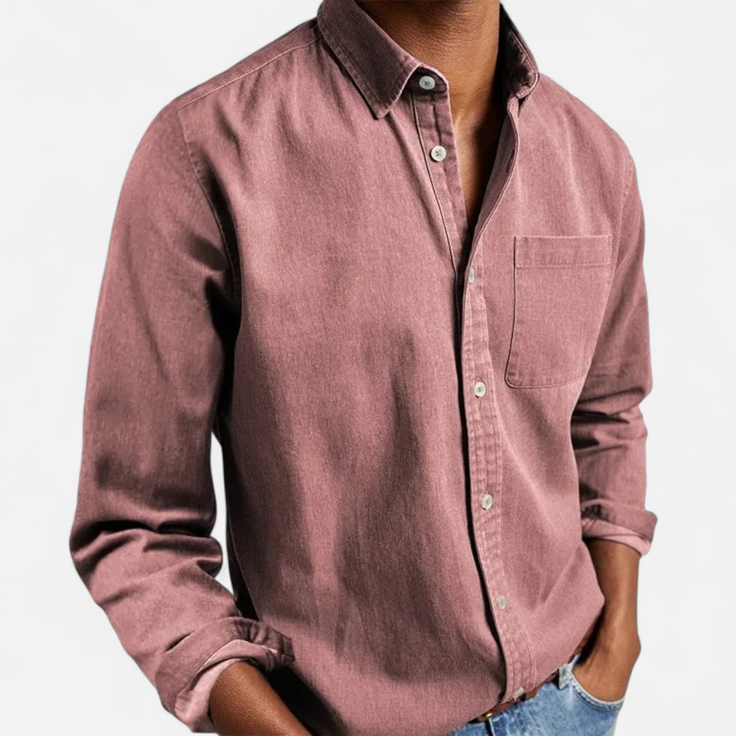 Aveline the Label | Men’s Solid Long-Sleeve Shirt