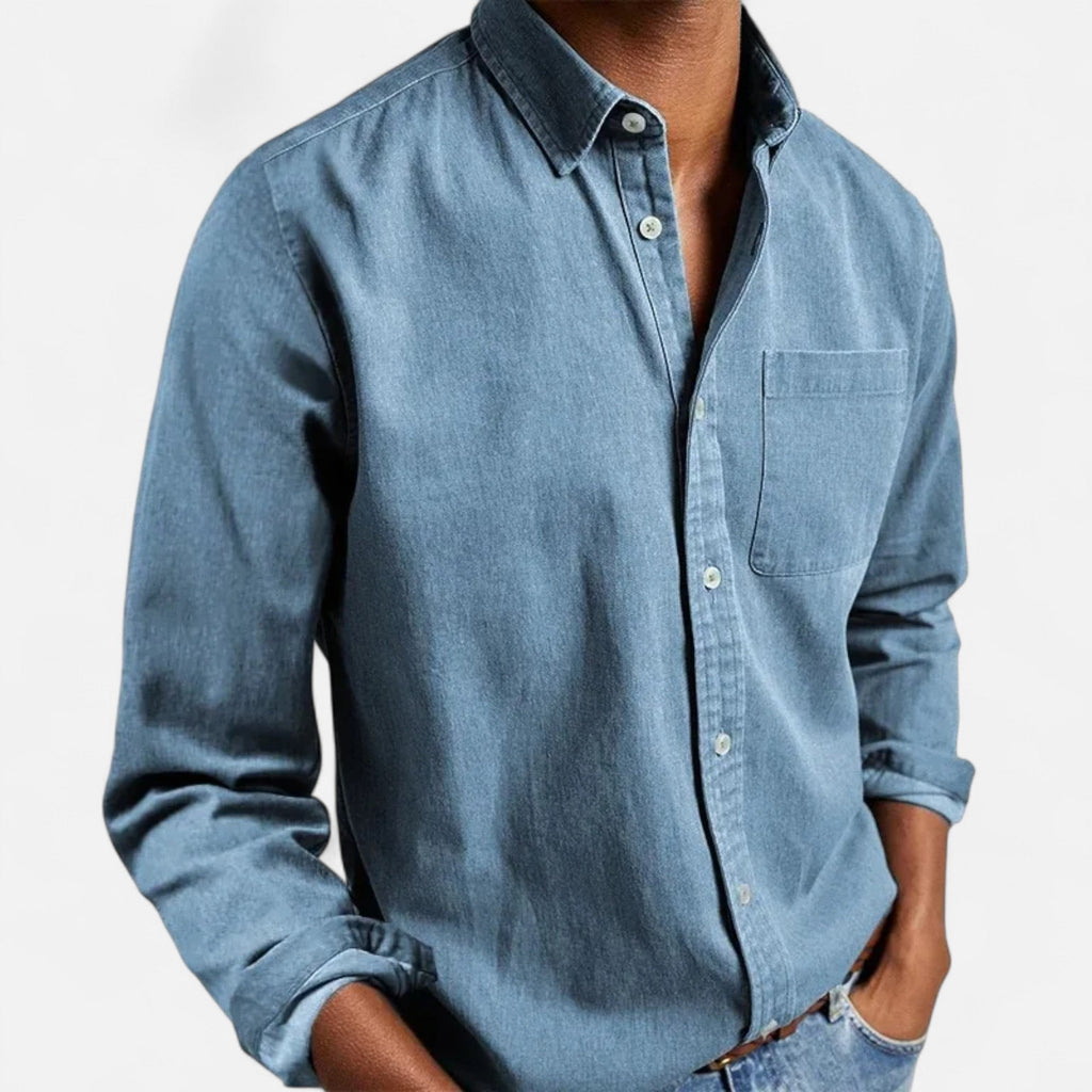 Men’s Solid Long-Sleeve Shirt