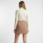 Women’s A-Line Mini Skirt – Textured High-Waist Style