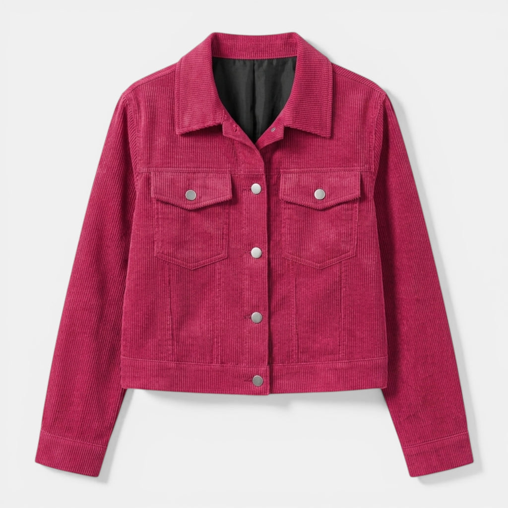 Women’s Button Front Jacket – Collared Pocket