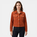 Women’s Button Front Jacket – Collared Pocket
