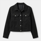 Women’s Button Front Jacket – Collared Pocket