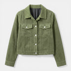 Women’s Button Front Jacket – Collared Pocket