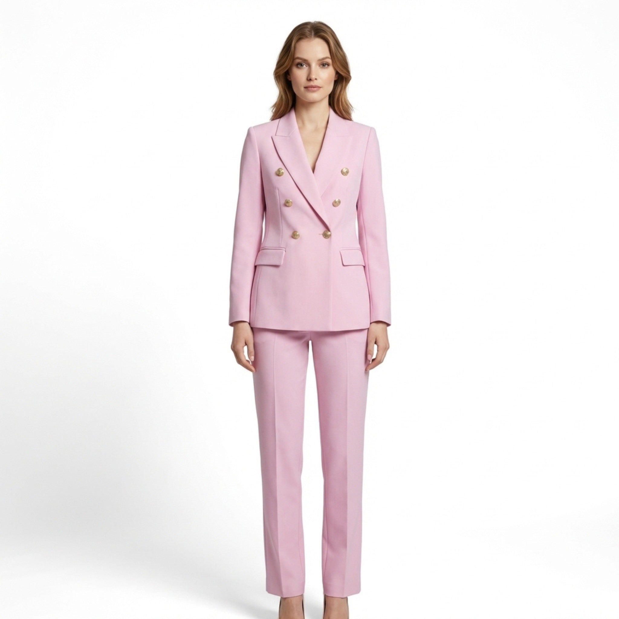Women’s Double Breasted Suit Set – Blazer and Trousers