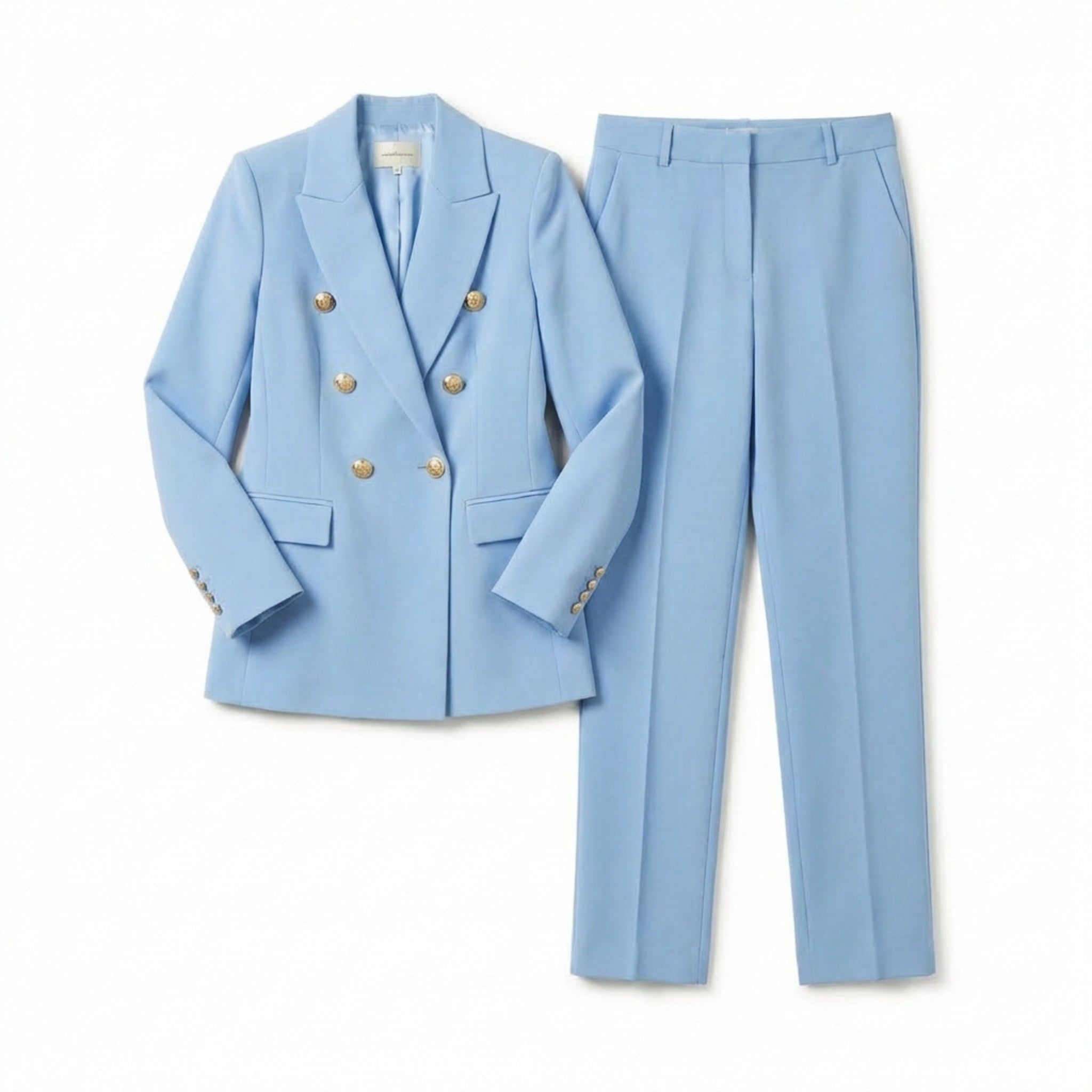 Women’s Double Breasted Suit Set – Blazer and Trousers