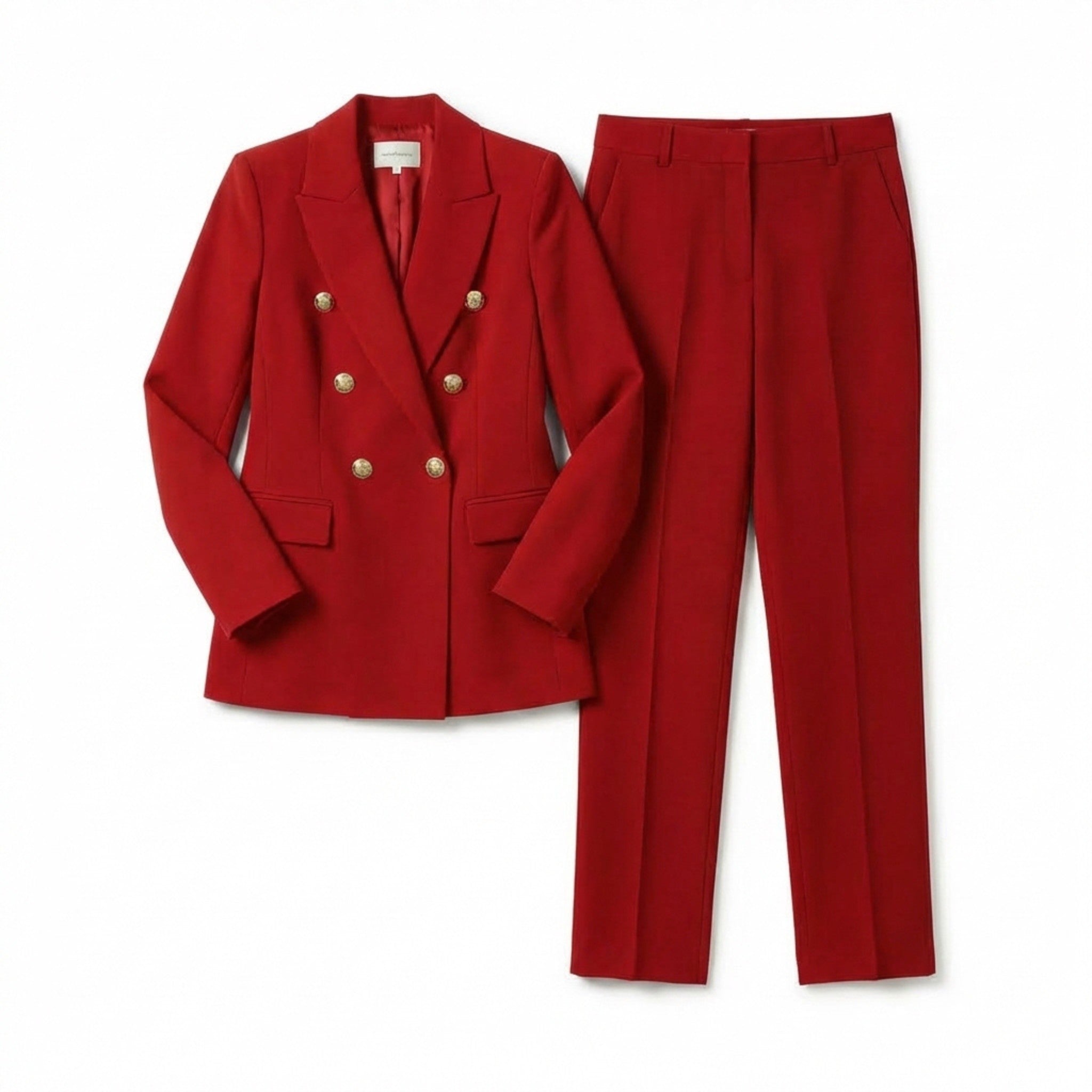 Women’s Double Breasted Suit Set – Blazer and Trousers