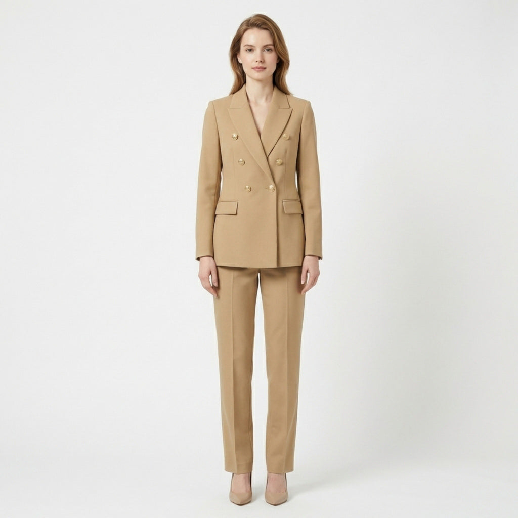 Women’s Double Breasted Suit Set – Blazer and Trousers